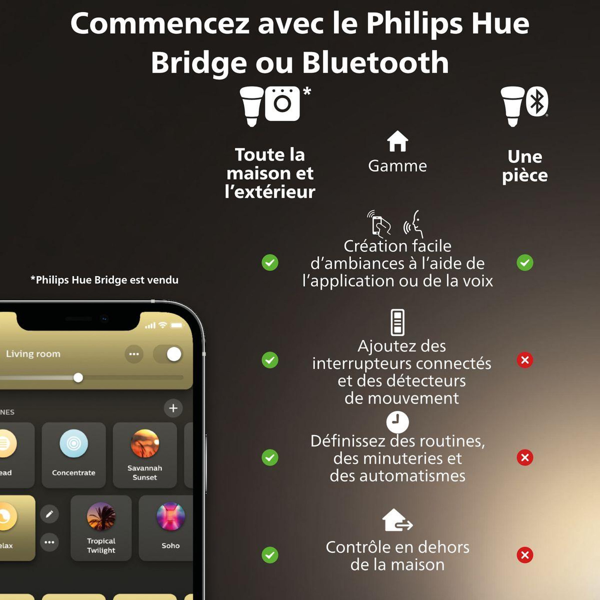 Voir la diapositive 5 : PHILIPS HUE Ampoule led connectée e14 white flamme