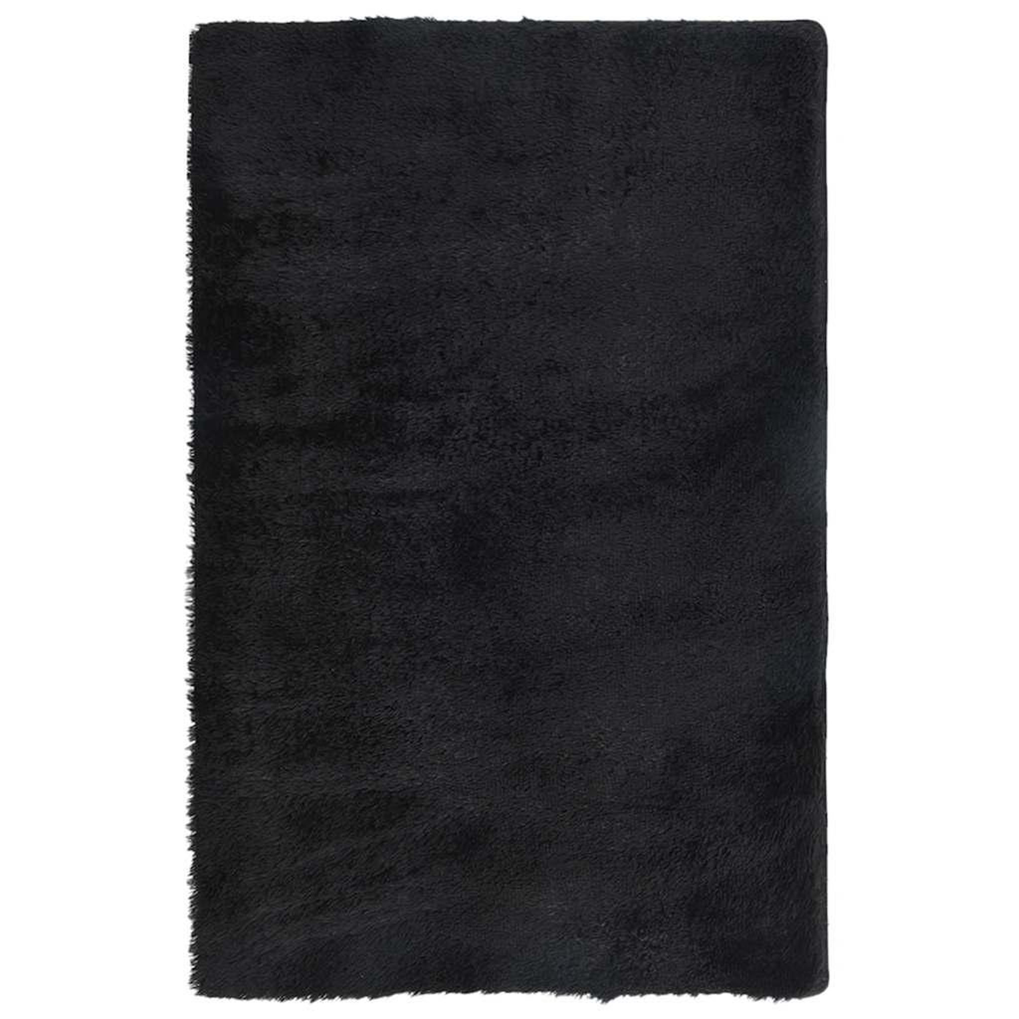 Voir la diapositive 2 : VIDAXL Tapis Shaggy a poils longs NAVARRA noir 130x200 cm polyester