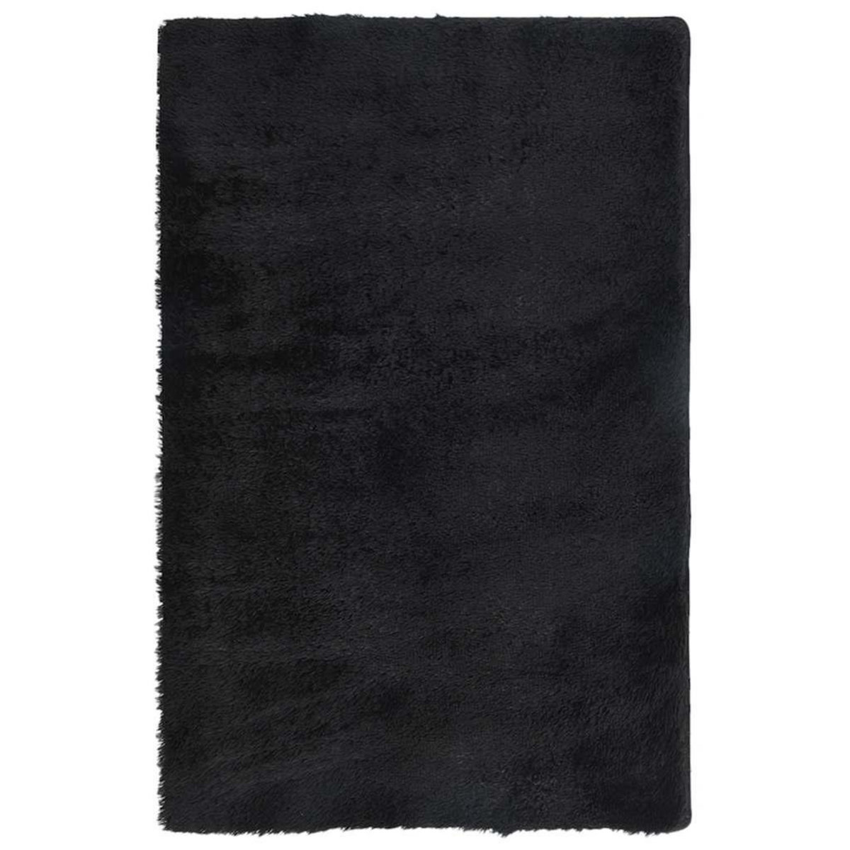 VIDAXL Tapis Shaggy a poils longs NAVARRA noir 130x200 cm polyester