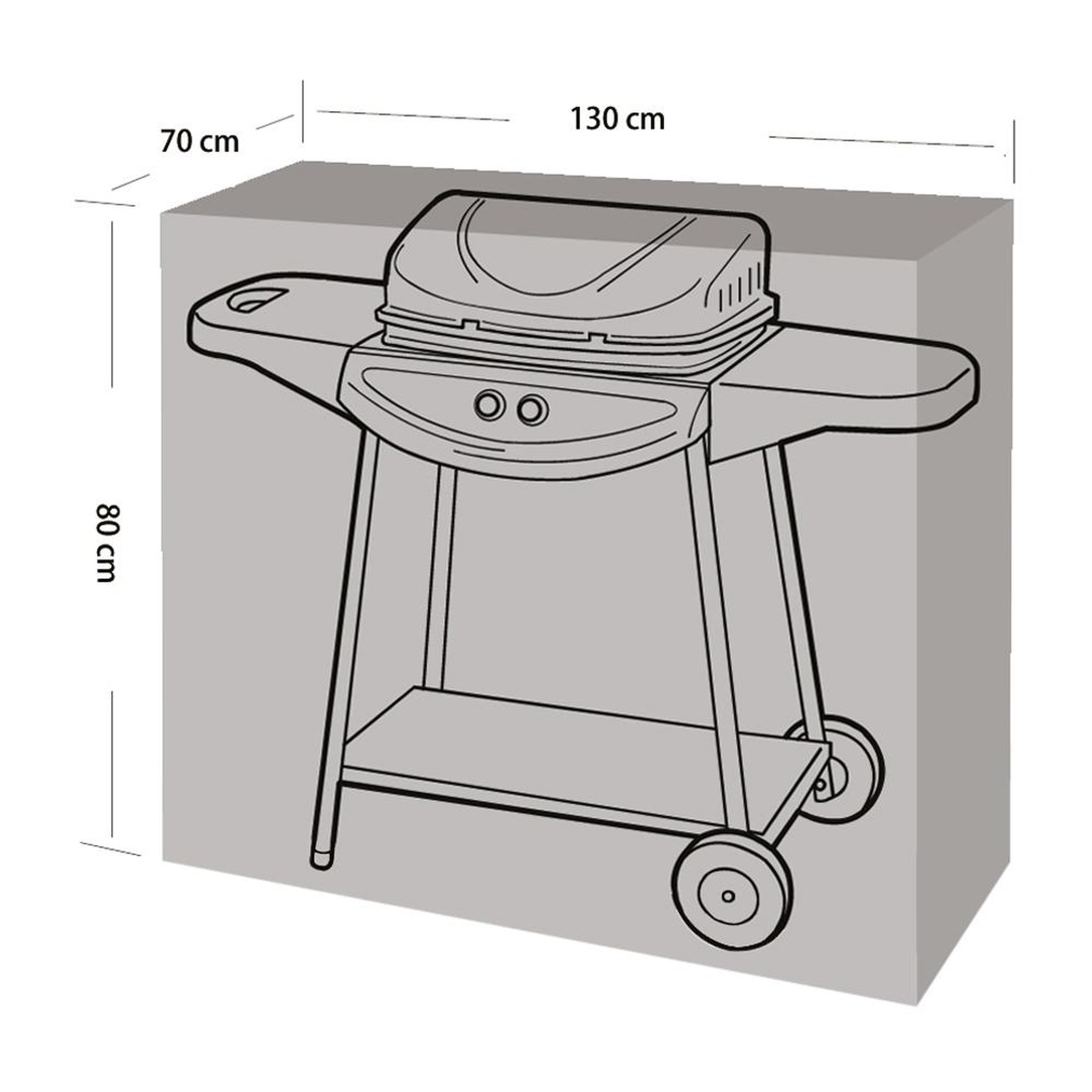 Voir la diapositive 3 : WERKAPRO Housse barbecue et plancha  130x70x80cm  werka pro