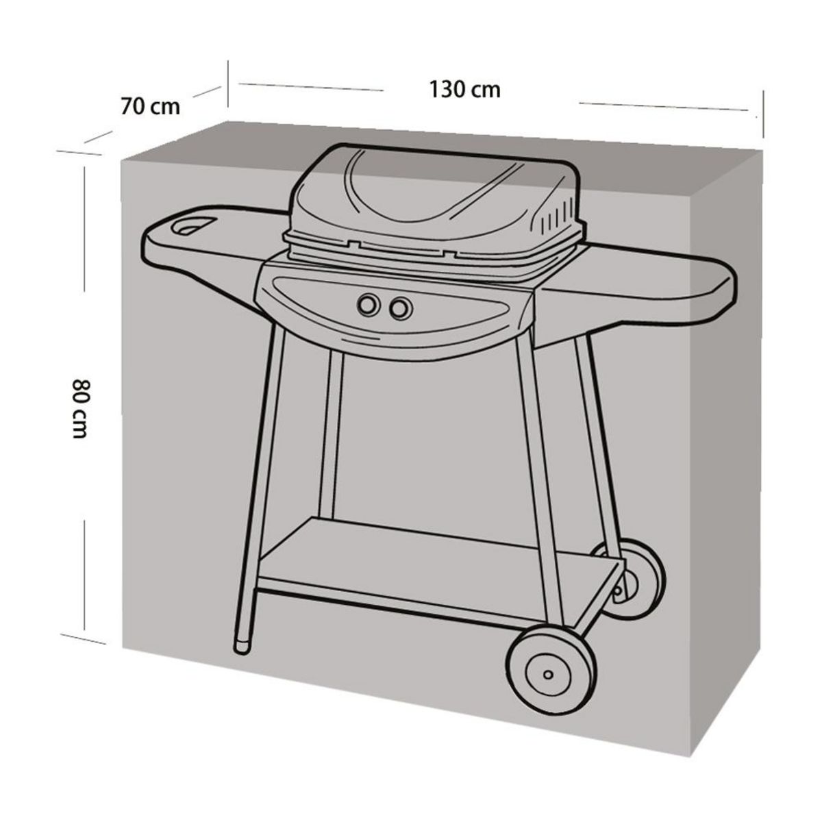 WERKAPRO Housse barbecue et plancha  130x70x80cm  WERKA PRO