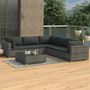 Voir la diapositive 1 : VIDAXL Salon de jardin 6 pcs avec coussins resine tressee gris
