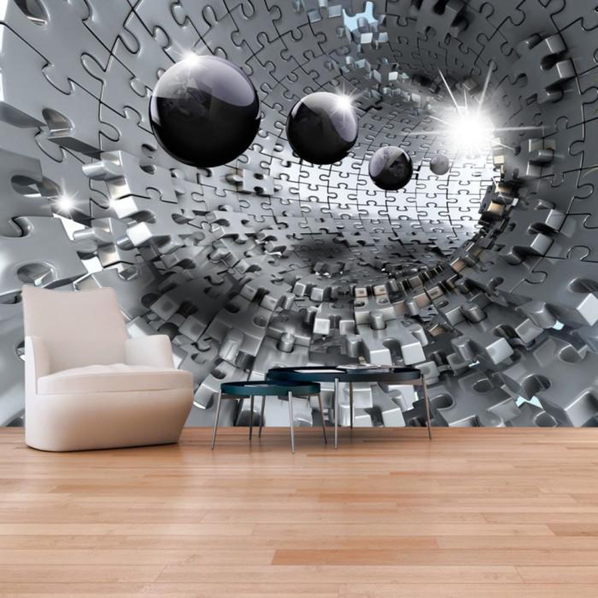 Paris Prix Papier Peint  Puzzle Tunnel. Coloris disponibles : Multicolore