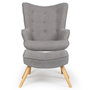 Voir la diapositive 2 : Paris Prix Fauteuil & Pouf Scandinave  Orle  98cm Gris Clair
