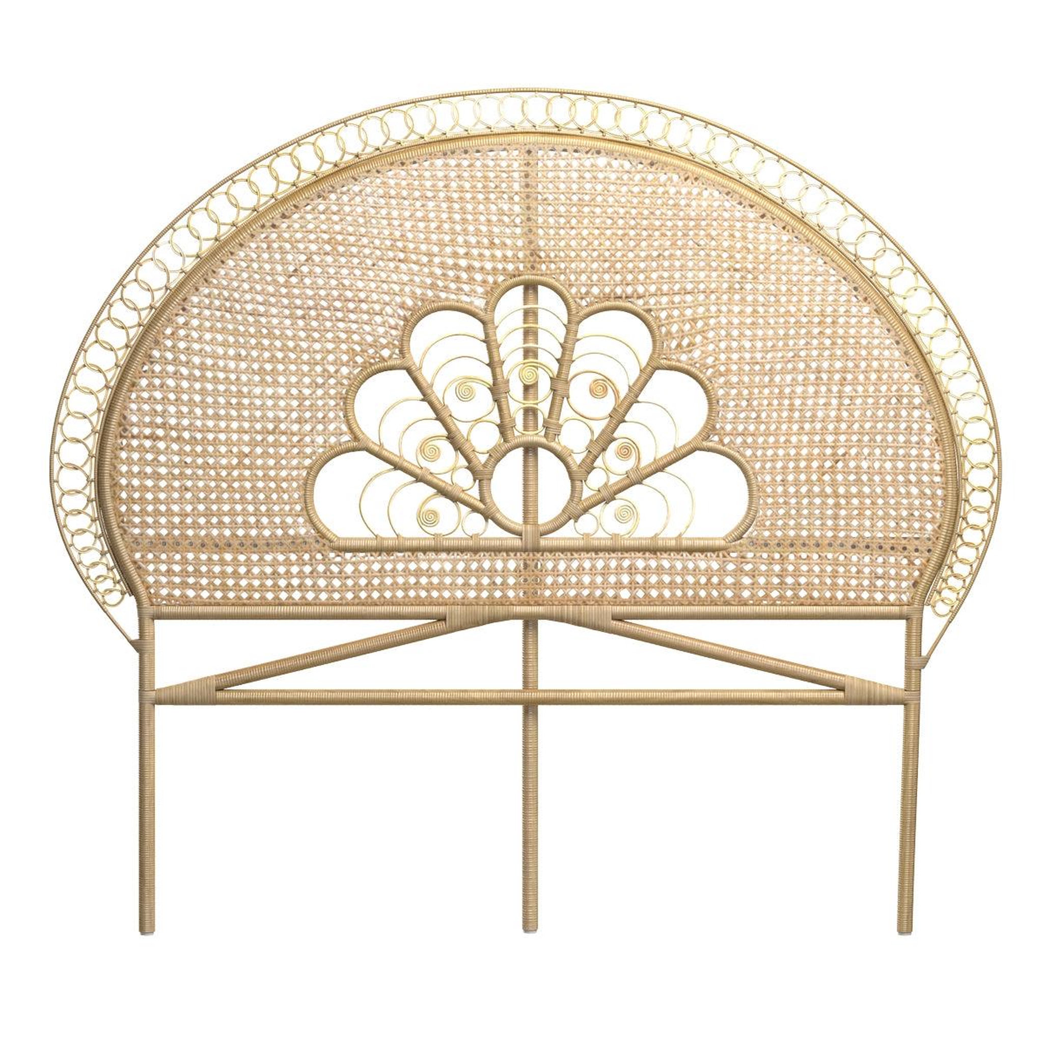 MAISON PAVANE Tête de lit 140 cm en rotin naturel-gabriella