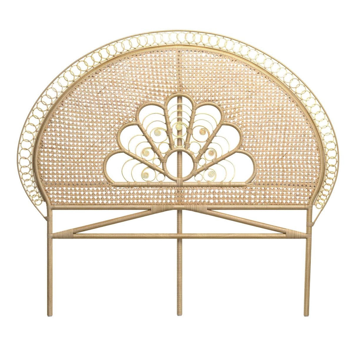 Rendez vous déco Tête de lit 140 cm en rotin naturel-Gabriella