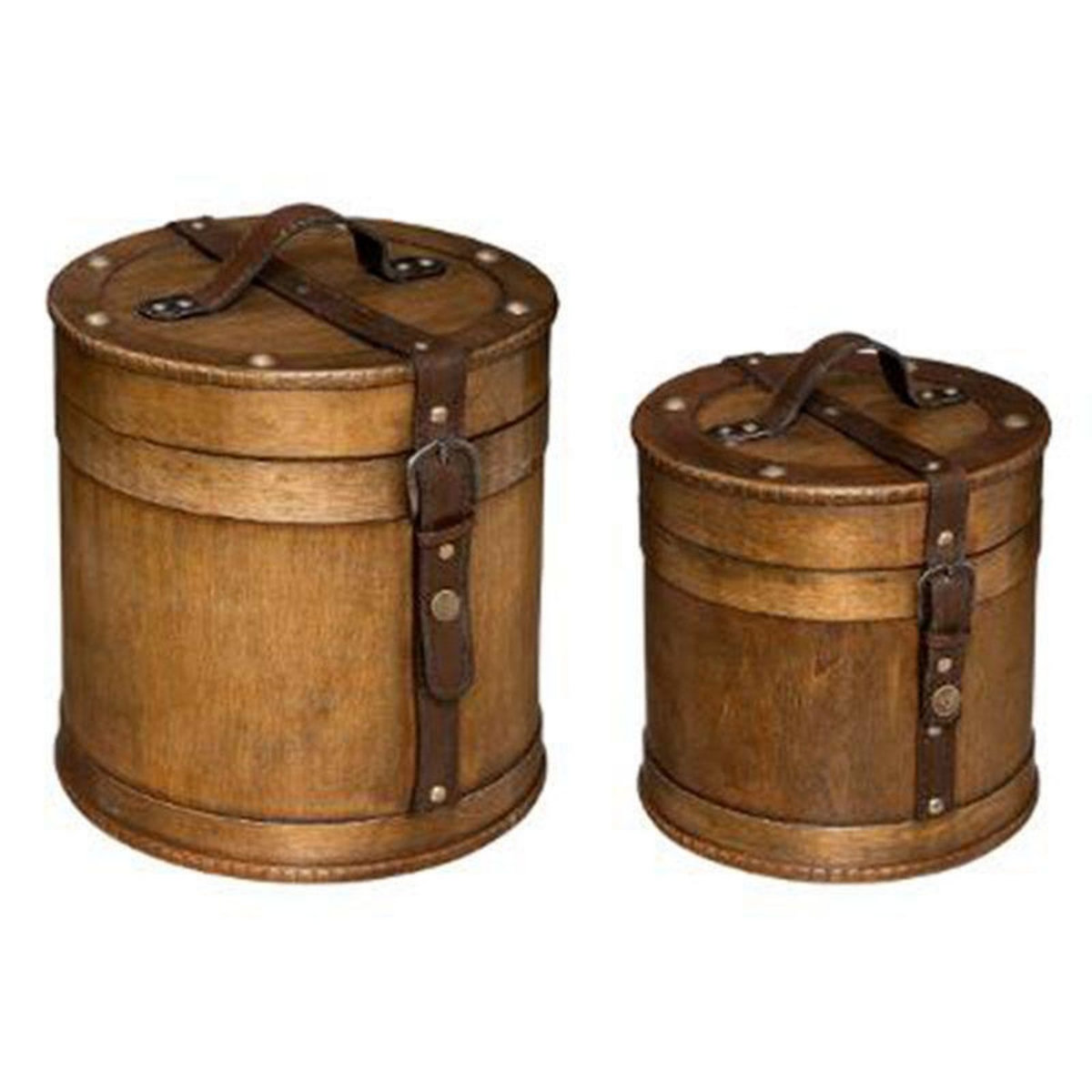  Lot de 2 Boîtes Déco  Rodani  26cm Naturel