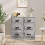 VIDAXL Buffet sonoma gris 70x35,5x67,5 cm bois d'ingenierie