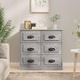 Voir la diapositive 1 : VIDAXL Buffet sonoma gris 70x35,5x67,5 cm bois d'ingenierie