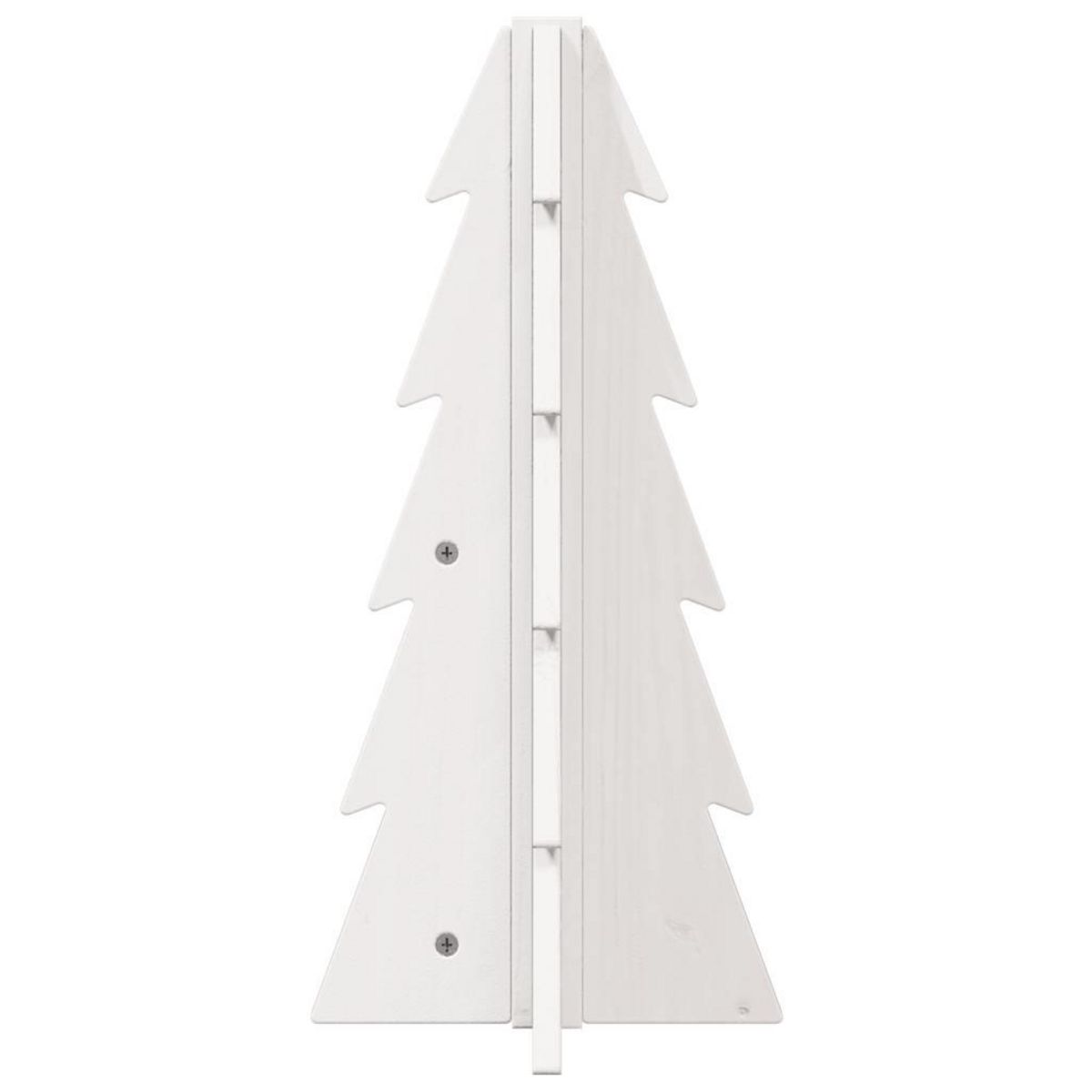 VIDAXL Arbre de Noël en bois pour decoration blanc 49 cm pin massif