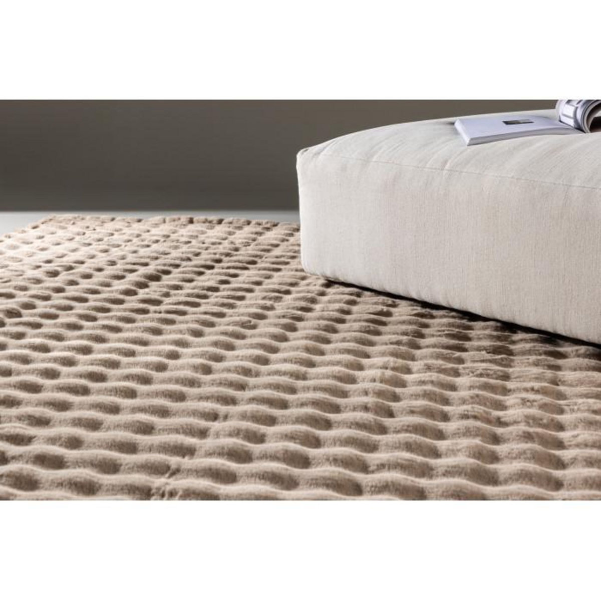 Paris Prix Tapis Imitation Fourrure  Novis  200x290cm Beige