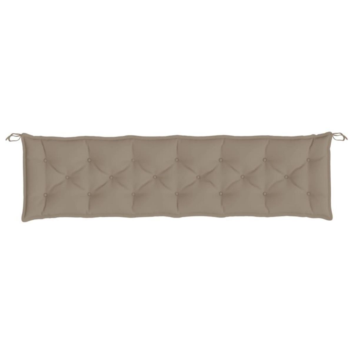 VIDAXL Coussins de banc jardin lot de 2 taupe 200x50x7 cm tissu Oxford