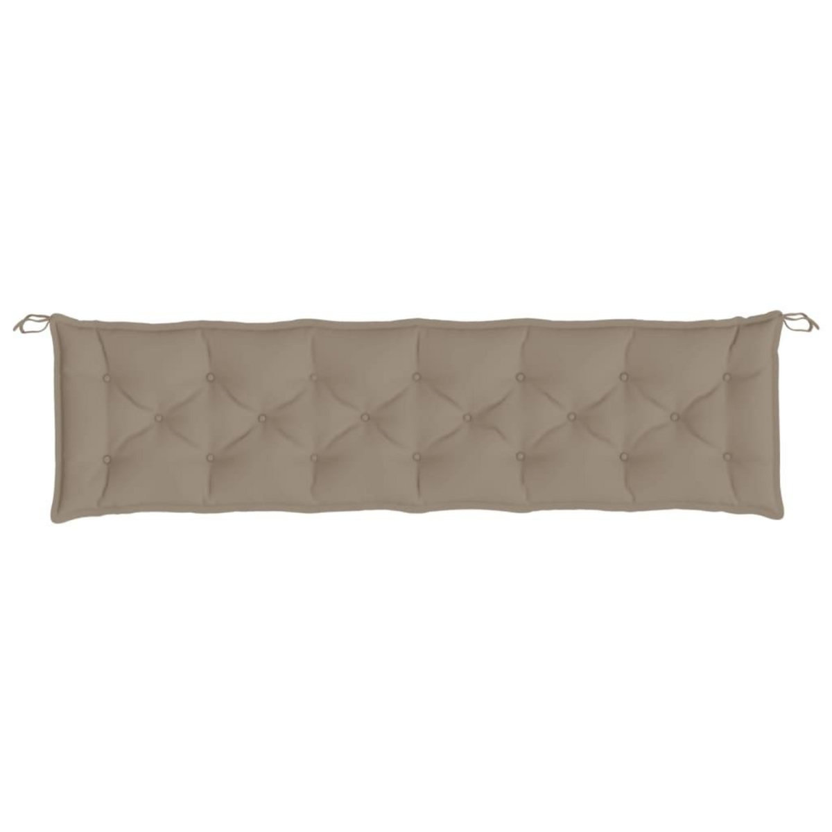 VIDAXL Coussins de banc jardin lot de 2 taupe 200x50x7 cm tissu Oxford