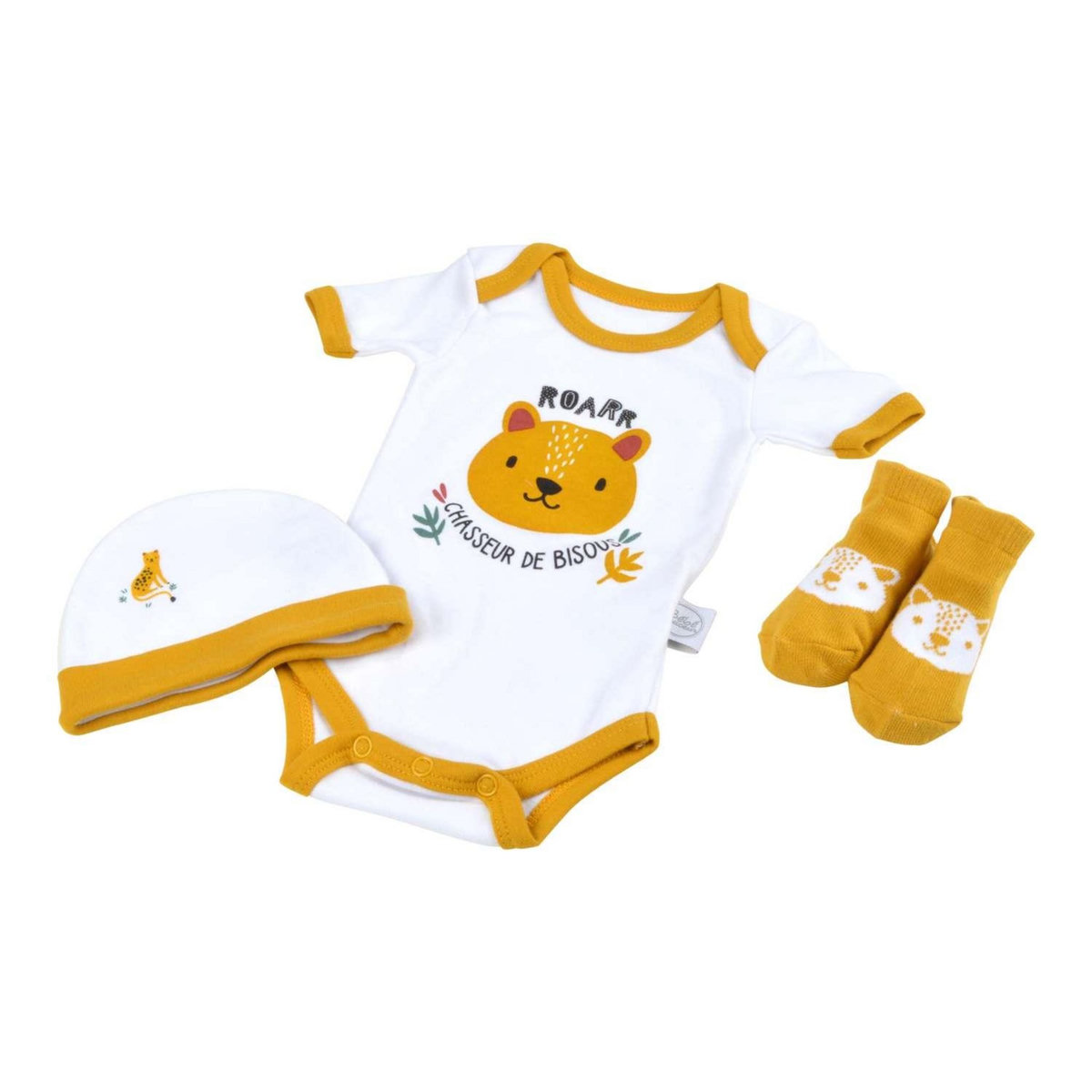 BEBE DOUCEUR Coffret de naissance avec body, bonnet et chaussettes