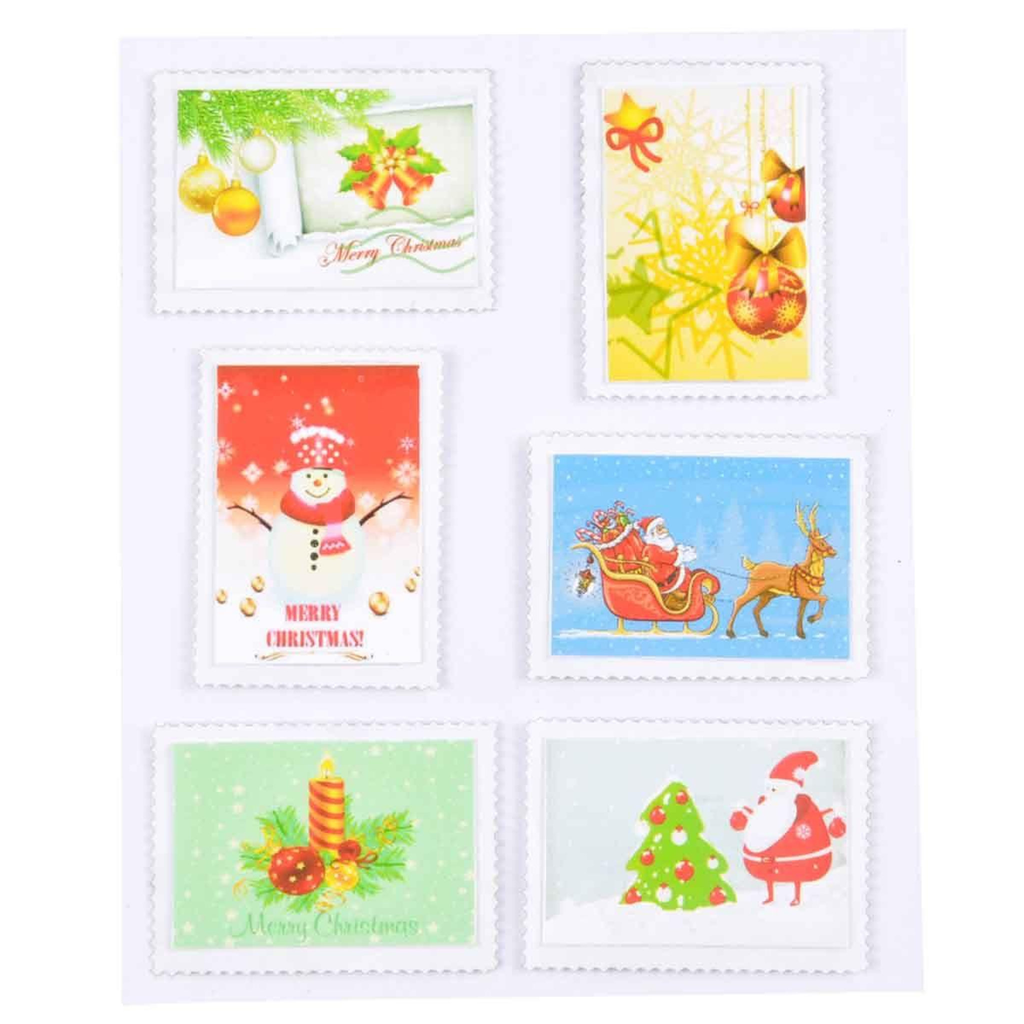ARTDESIGN Stickers de noël  6 timbres  10x12cm multicolore
