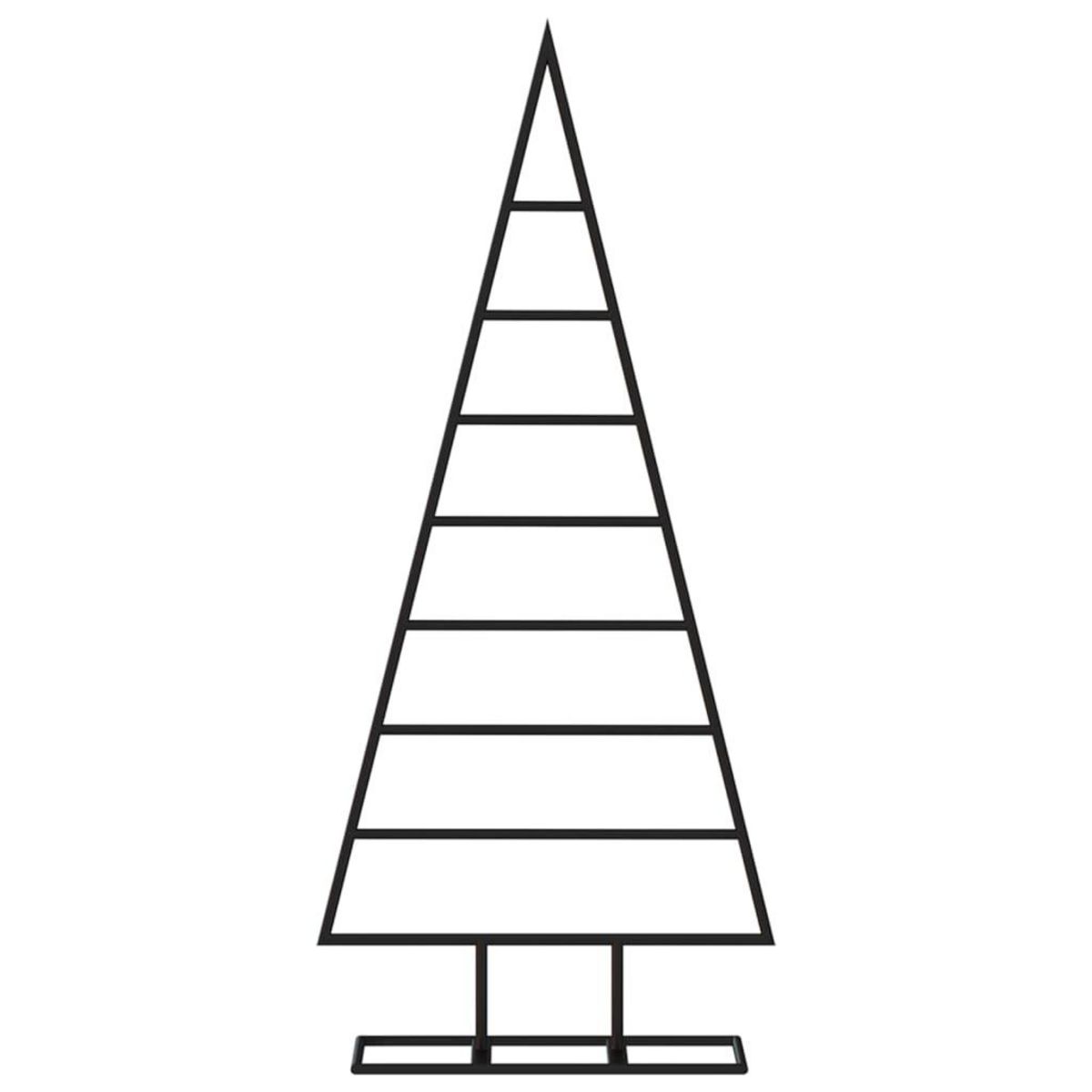 VIDAXL Arbre de Noël en metal pour decoration noir 125 cm