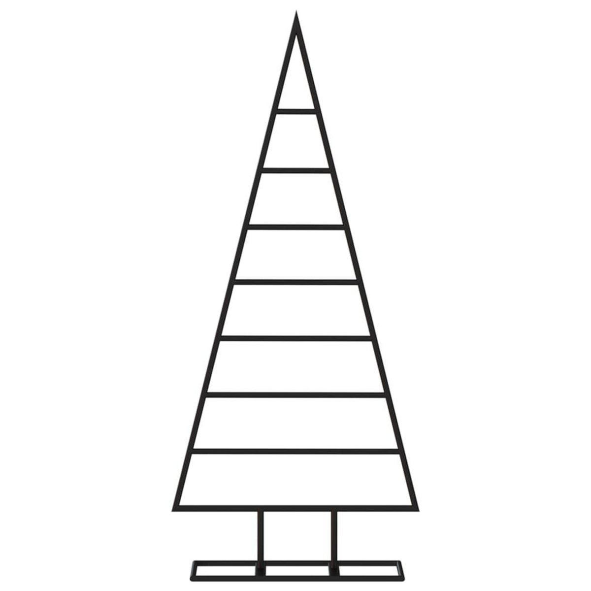 VIDAXL Arbre de Noël en metal pour decoration noir 125 cm