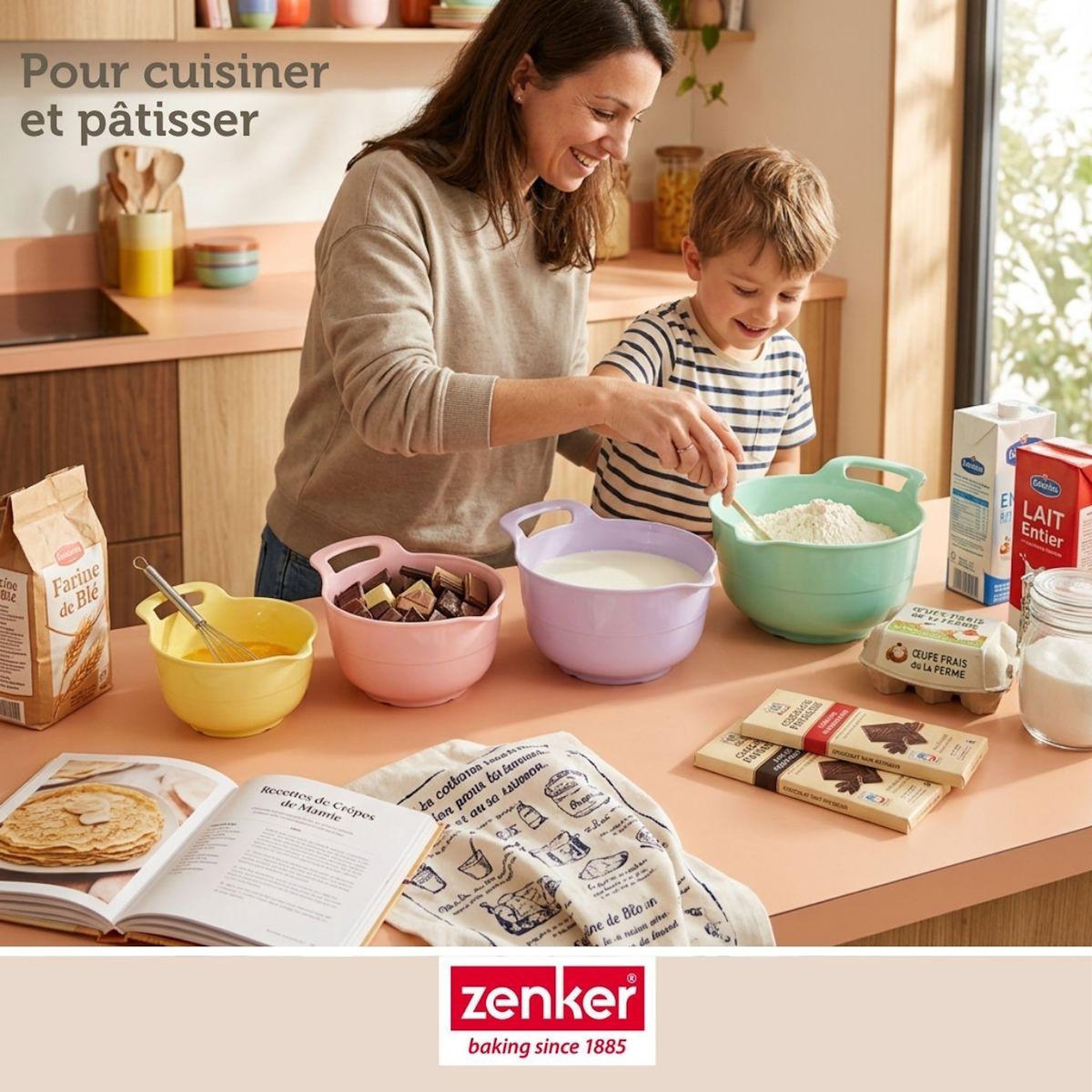 ZENKER Set de 4 bols à mélanger gigogne Zenker