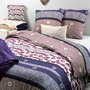 Voir la diapositive 3 : Les Ateliers du Linge Drap housse en coton 57 fils imprime alma