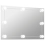 Voir la diapositive 2 : VIDAXL Miroir mural sans cadre avec lampes LED Rectangulaire Verre