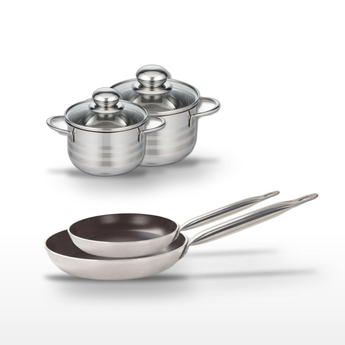 ELO Lot Poêles 24/28cm & Faitouts 14/16cm Elo Bistro Line