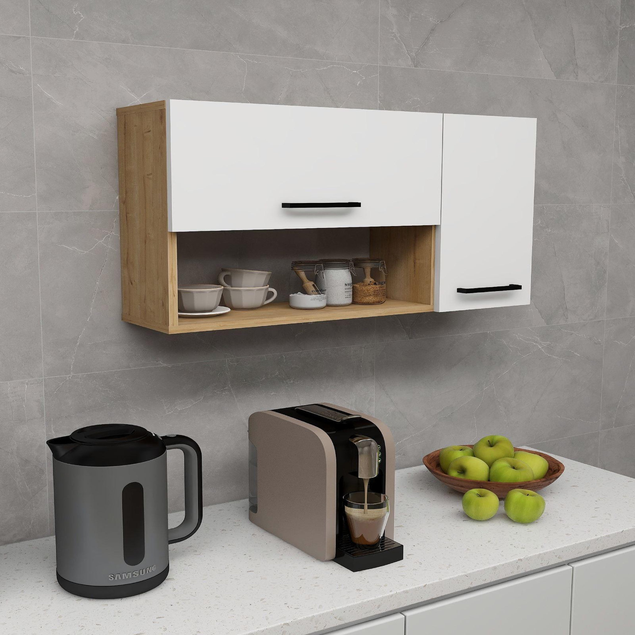 Voir la diapositive 4 : Habitat et Jardin Buffet en bois  akasya  - 90 x 24 x 52 cm - blanc