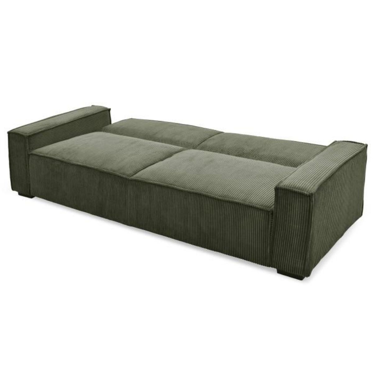 Paris Prix Canapé Convertible 3 Places Velours  Dudley  230cm Vert