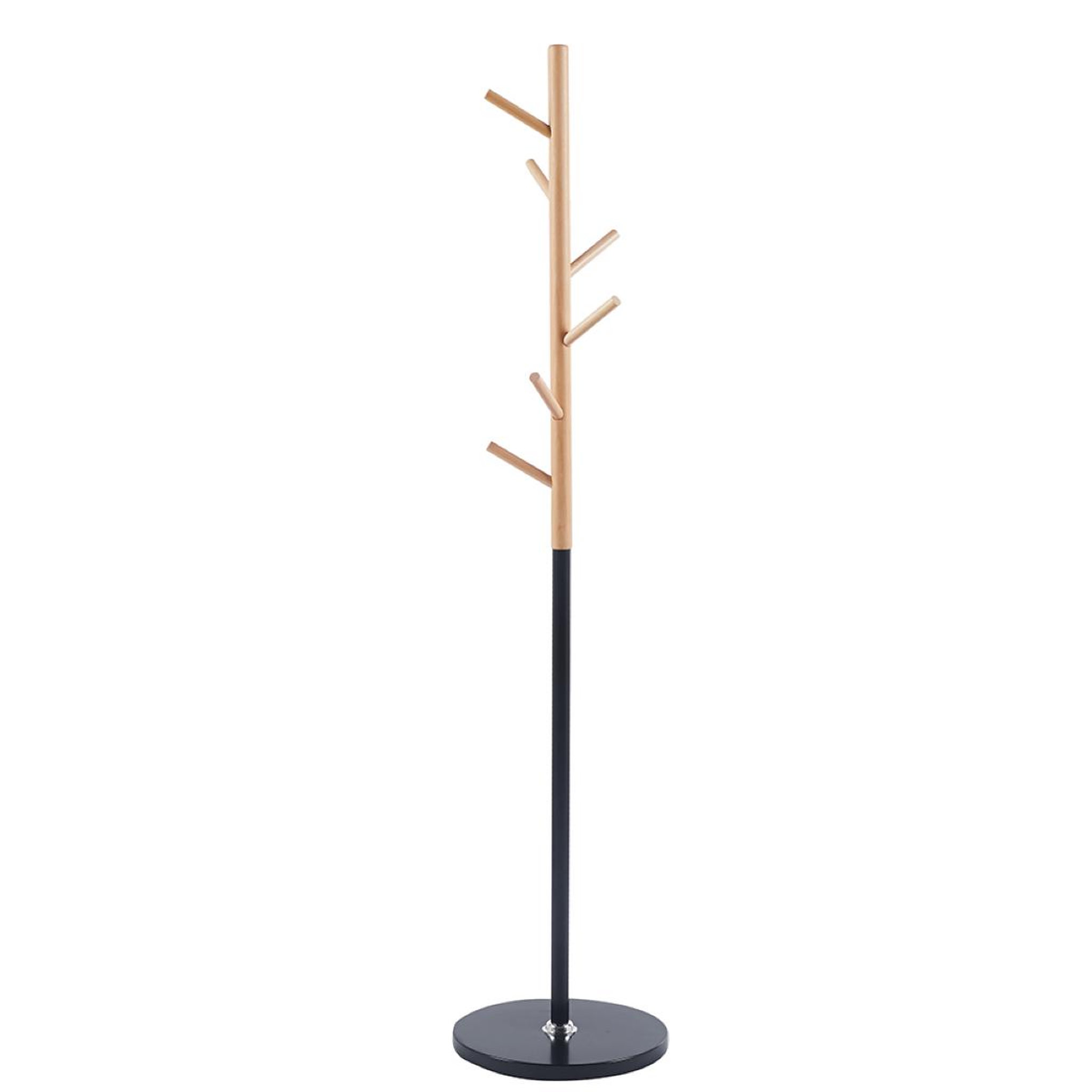 JLC KREATION Porte-manteaux moderne bois et noir lova