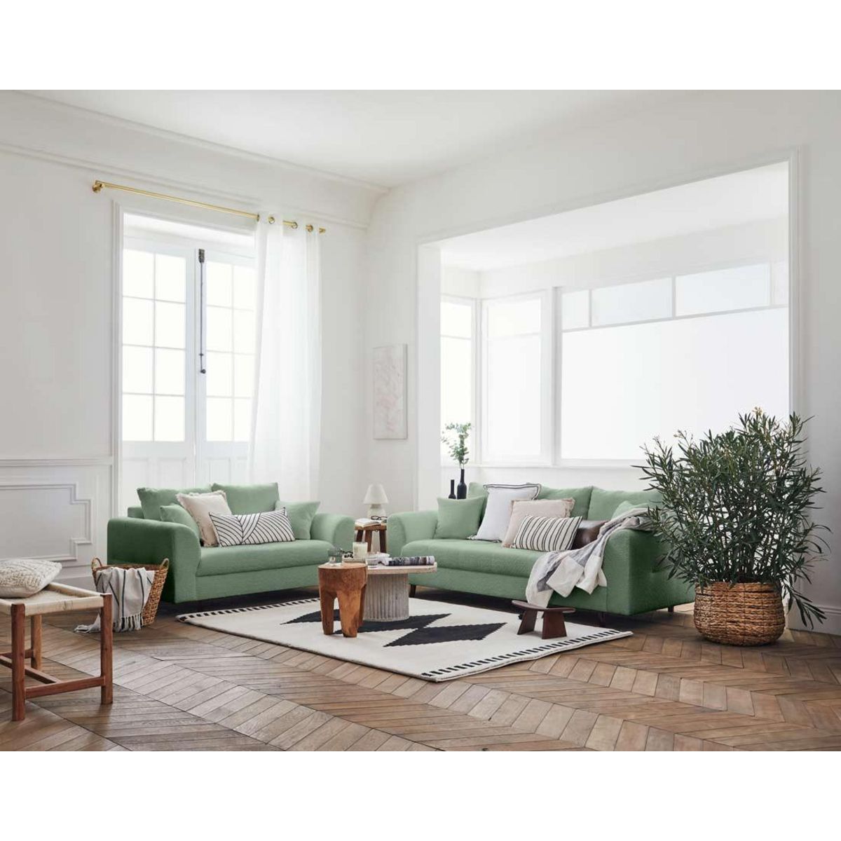 LISA DESIGN Rune - canapé 2 places - en tissu bouclette