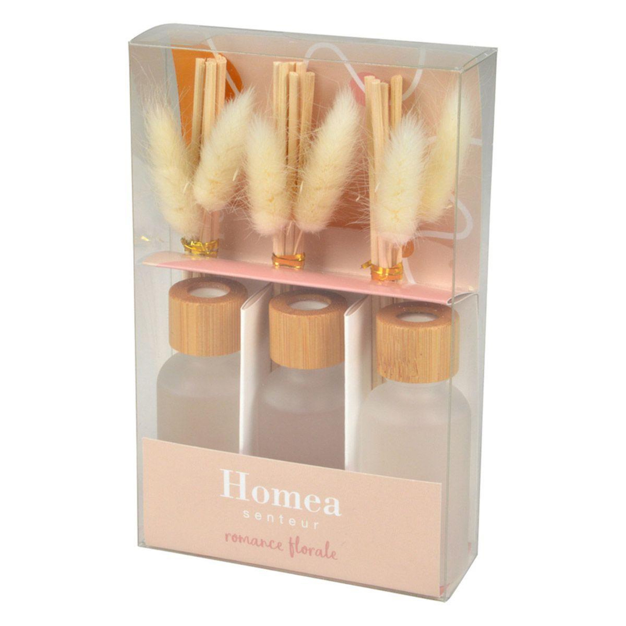 HOMEA Lot de 3 Diffuseurs de Parfums  Harmonie  30ml Romance Florale