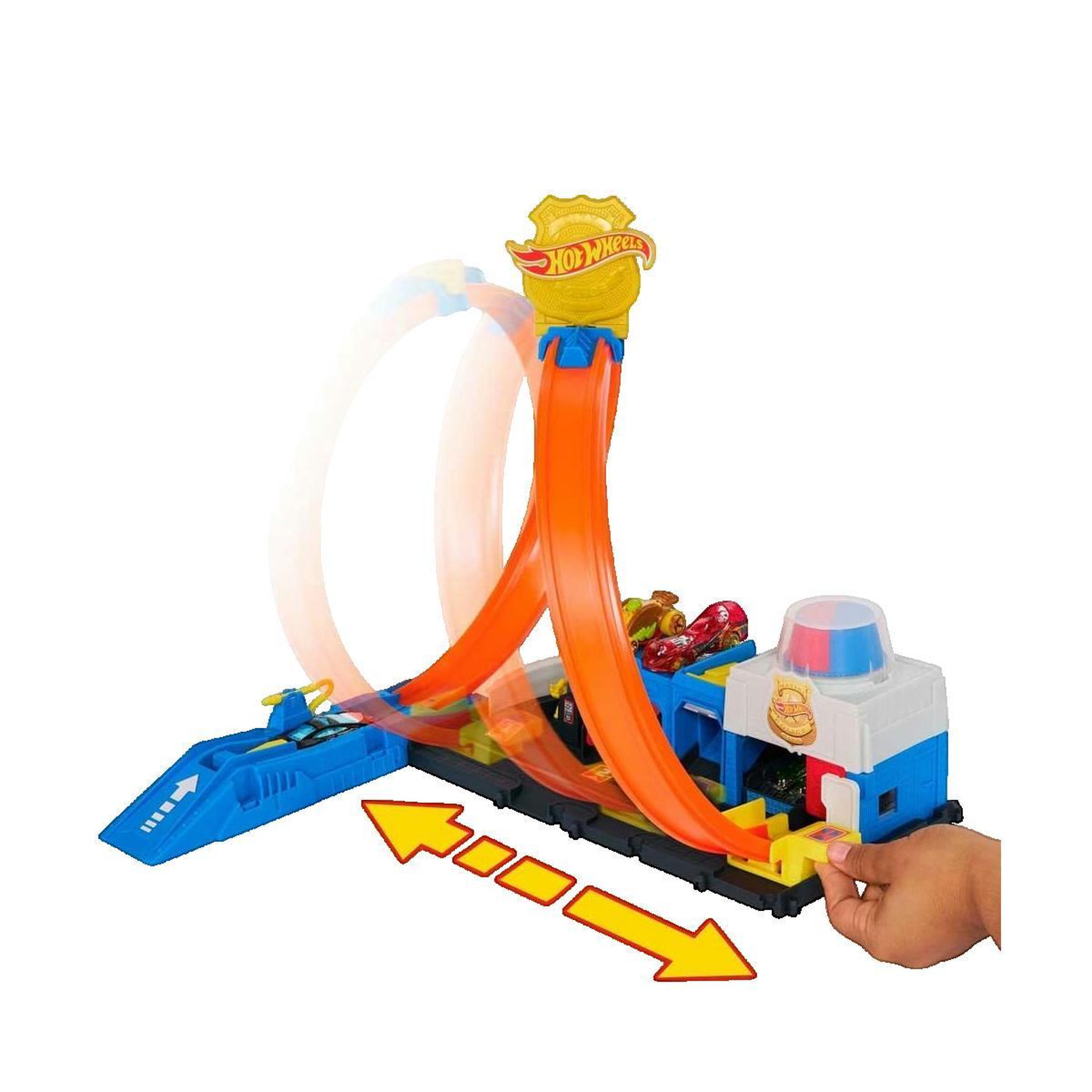 Voir la diapositive 2 : MATTEL Jeu de construction Mattel Piste Super Station de Police
