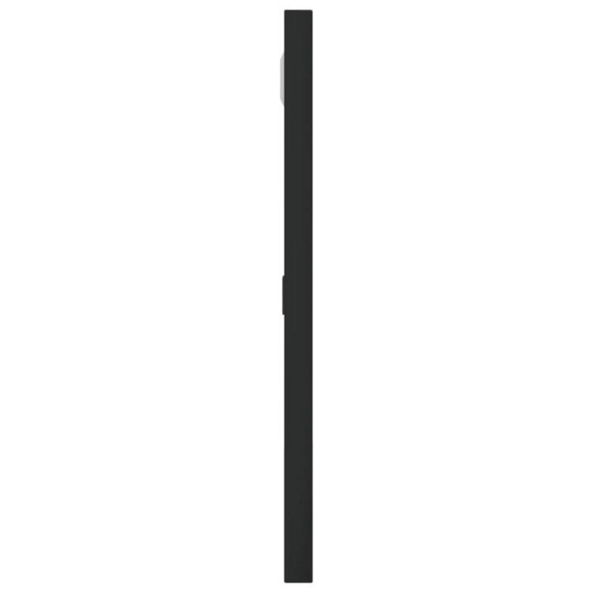 VIDAXL Miroir mural noir 30x30 cm carré fer