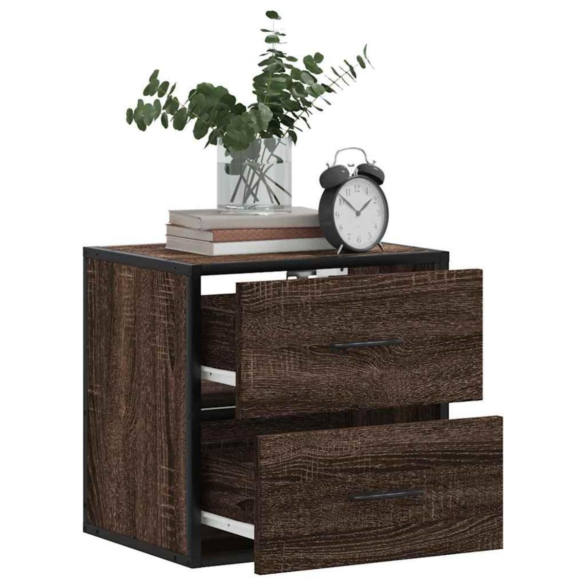 VIDAXL Table de chevet murale chene marron 40x31x39,5 cm