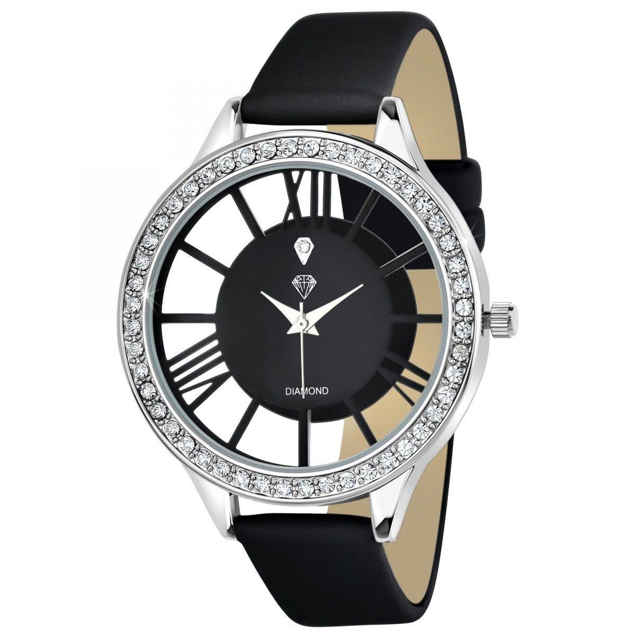 SC CRYSTAL Montre Lara SC Crystal ornée d'un véritable diamant et de Cristaux scintillants