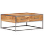 Voir la diapositive 1 : VIDAXL Table basse 75x75x35 cm Bois solide d'acacia
