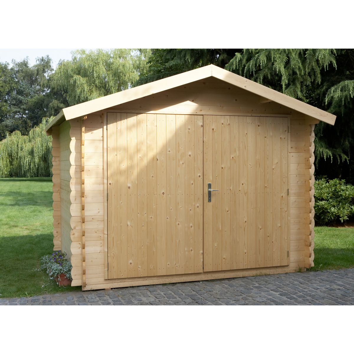 Abri jardin bois Mitole /  6.48m² / 28mm / Larges Portes