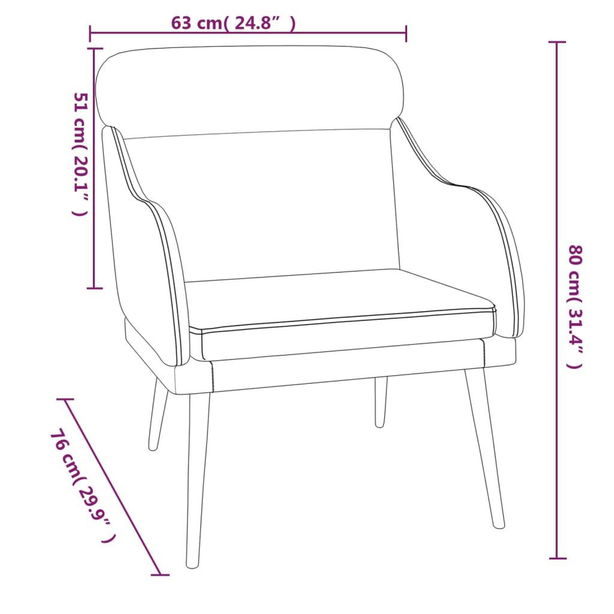 Voir la diapositive 6 : VIDAXL Fauteuil Rose 63x76x80 cm Velours