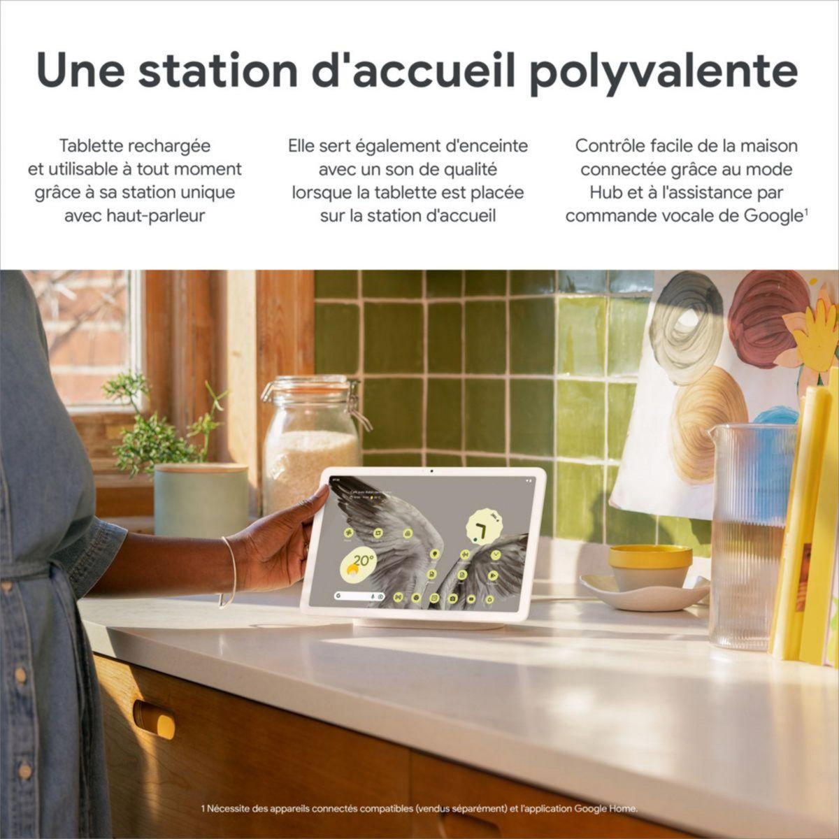 GOOGLE Station de chargement Station avec haut-parleur Vert sauge
