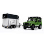 Voir la diapositive 2 : Bruder Land Rover Defender 90 Break avec van et figurine cheval