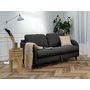 Voir la diapositive 1 : BEST MOBILIER Cosmos - canapé 3 places convertible express couchage quotidien 140 cm matelas 11 cm en tissu