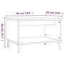 Voir la diapositive 6 : VIDAXL Table basse Blanc brillant 60x50x40 cm Bois d'ingenierie