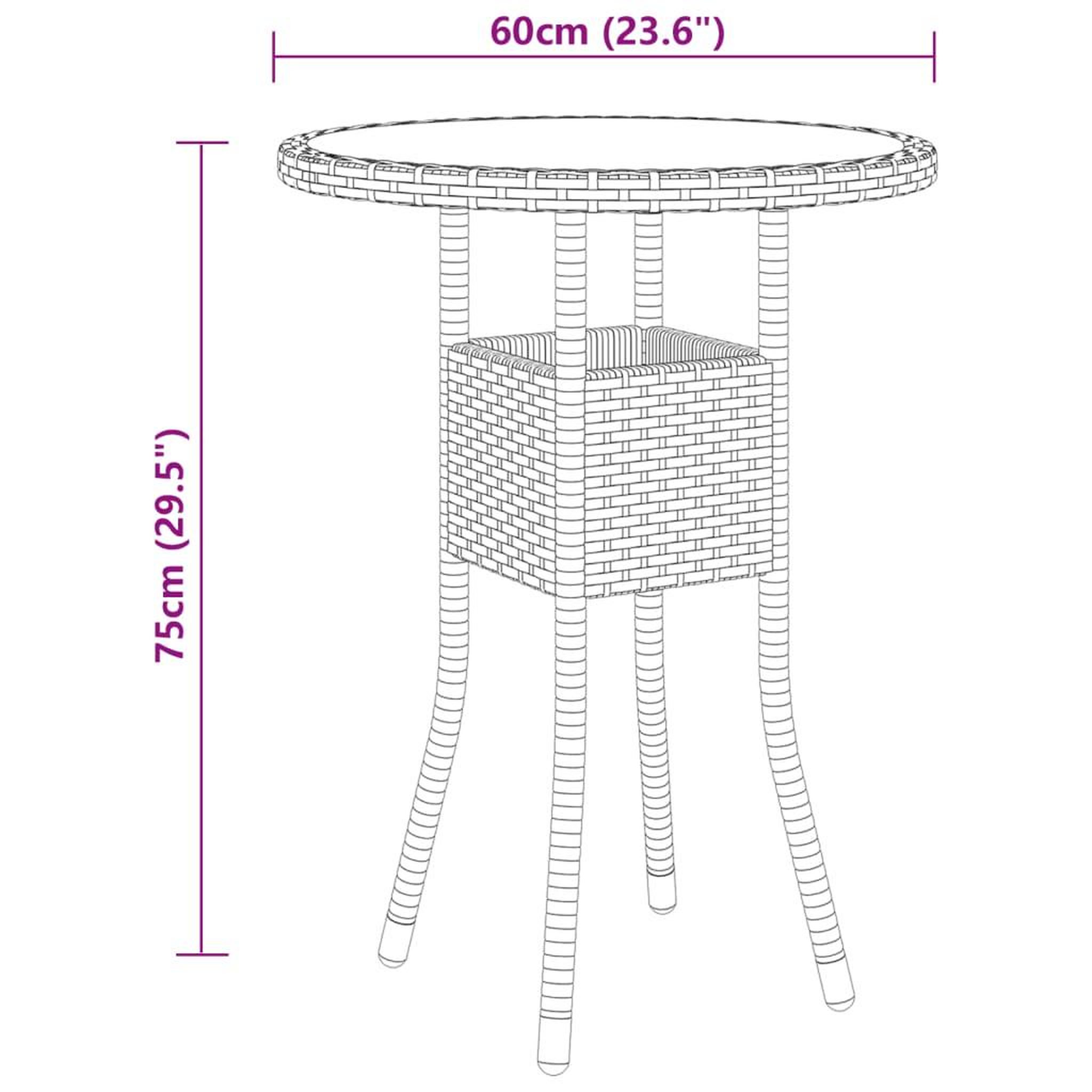 Voir la diapositive 6 : VIDAXL Ensemble a manger de jardin 3 pcs Resine tressee Beige