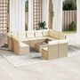 Voir la diapositive 1 : VIDAXL Salon de jardin avec coussins 12 pcs beige resine tressee