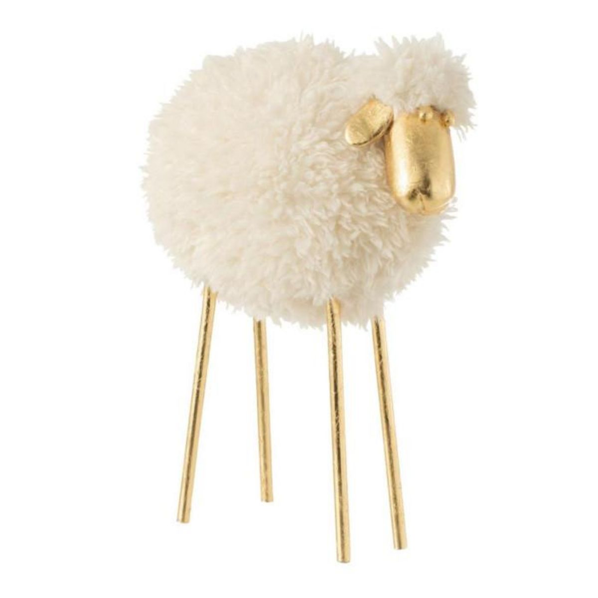 Paris Prix Statuette Déco Design  Mouton  33cm Blanc & Or