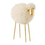 Paris Prix Statuette Déco Design  Mouton  33cm Blanc & Or