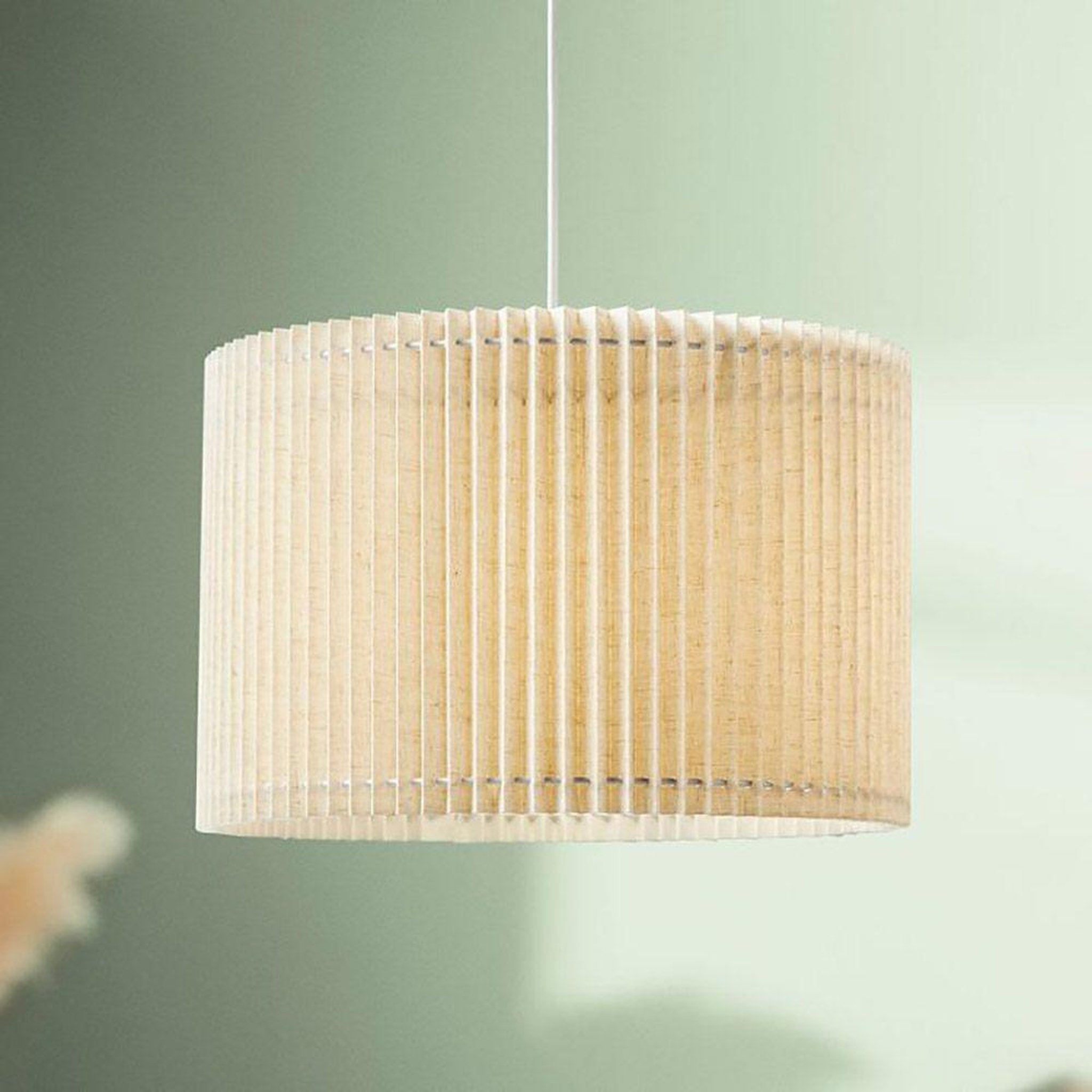 Voir la diapositive 3 : OSTARIA Suspension cylindrique lin métal Auréline écrue