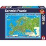Schmidt Puzzle 500 pièces : Découvrir l'Europe