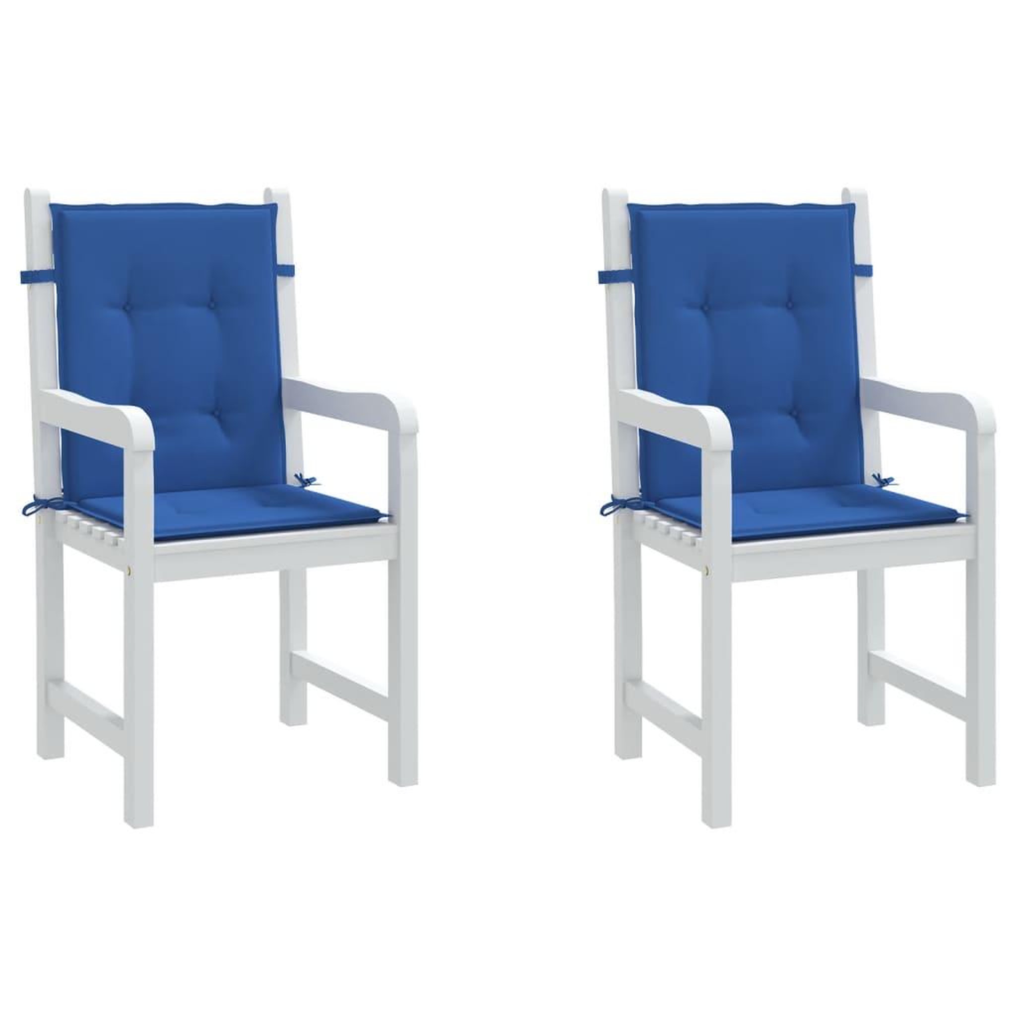Voir la diapositive 4 : VIDAXL Coussins de chaise de jardin a dossier bas lot de 2 bleu royal