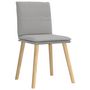 Voir la diapositive 3 : VIDAXL Chaises a manger lot de 4 gris nuage tissu