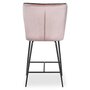 Paris Prix Chaise de Bar Velours Design  Elsa  100cm Rose